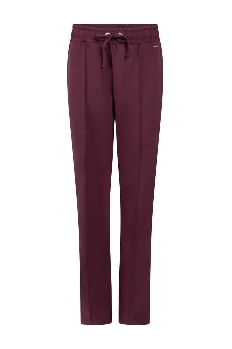 Zoso Broek Noa Bordeaux 264 met rechte snit en elastische taille, zichtbaar in de afbeelding.