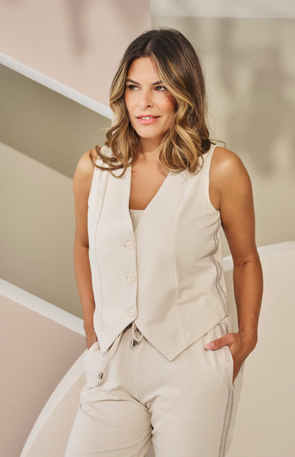Zoso Gilet Joy Sand 251 Stretchshop.nl