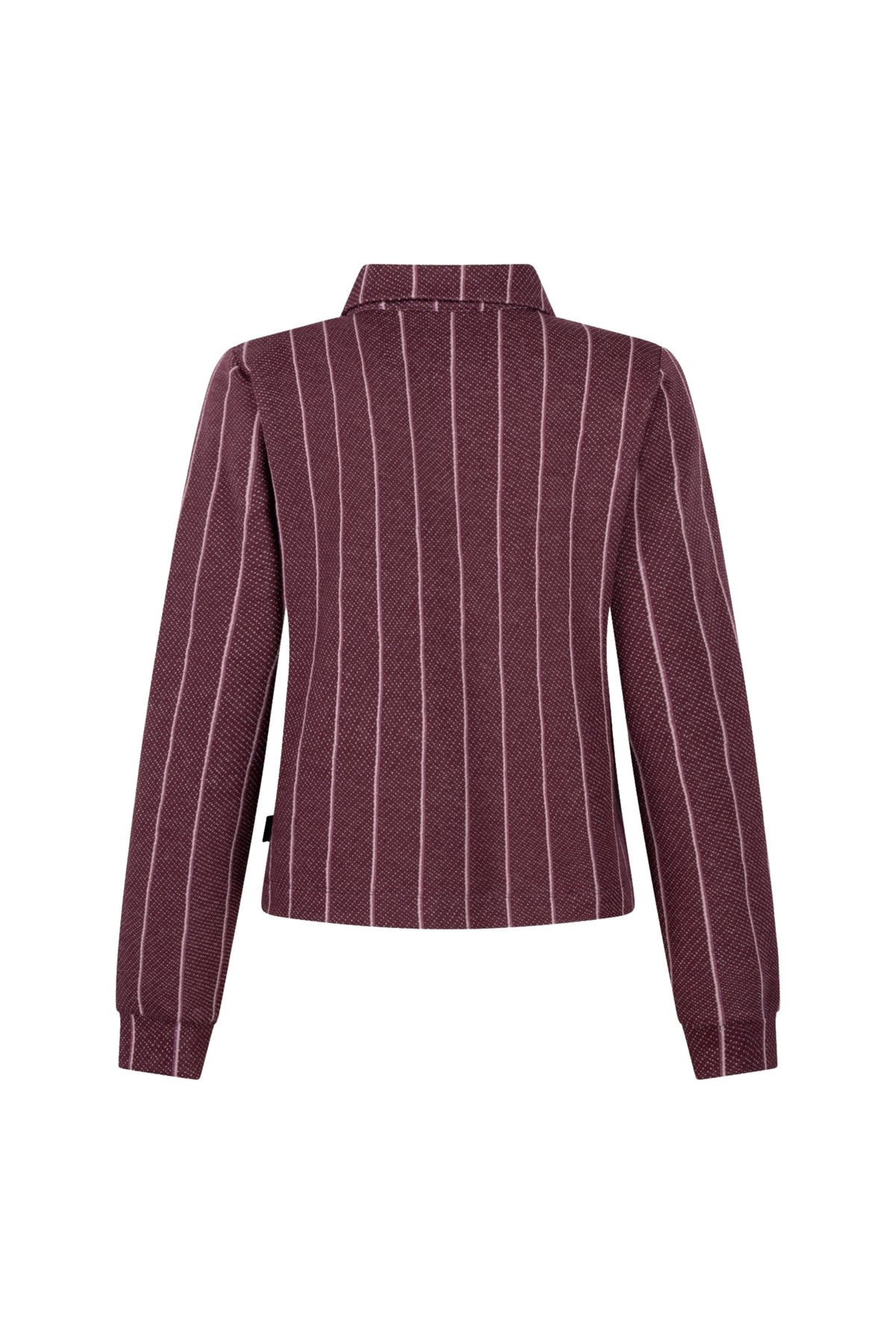 Zoso Doutzen Bordeaux jas met capuchon en ritssluiting, modieus en warm voor dames.