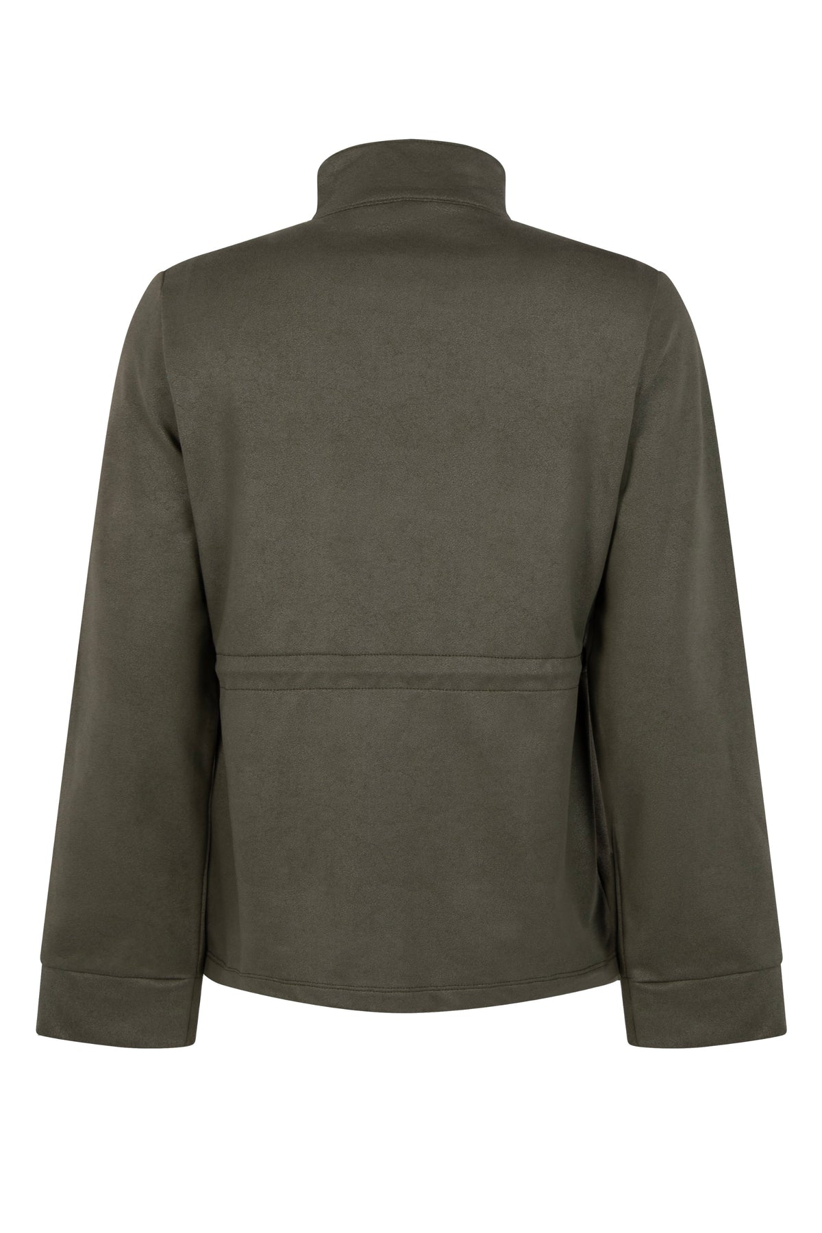 Groene Zoso Romy Army jas met ritssluiting en capuchon, stijlvolle en comfortabele outdoor jas voor dames.
