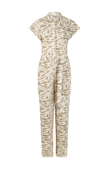 Zoso Jumpsuit Louisa Green Sand 252 Stretchshop.nl