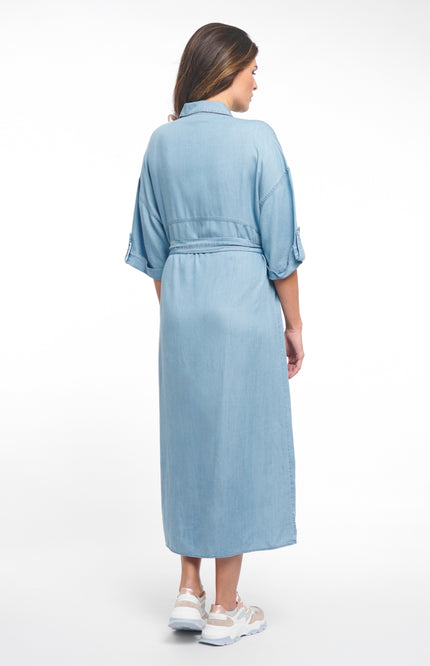 Zoso Jurk Roos Light Denim 261 Stretchshop.nl