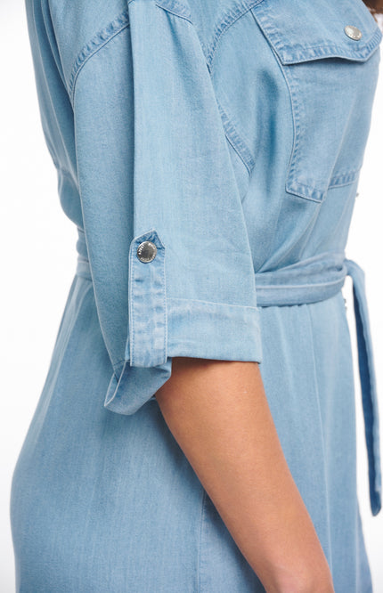 Zoso Jurk Roos Light Denim 261 Stretchshop.nl