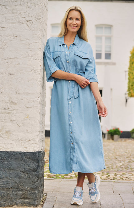 Zoso Jurk Roos Light Denim 261 Stretchshop.nl