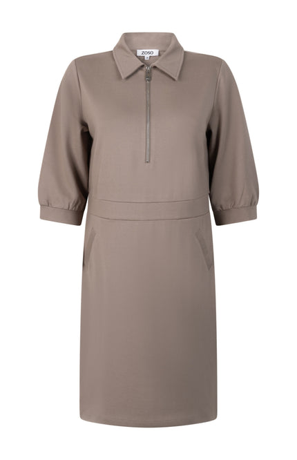 Zoso Jurk Vera Taupe 251 Stretchshop.nl