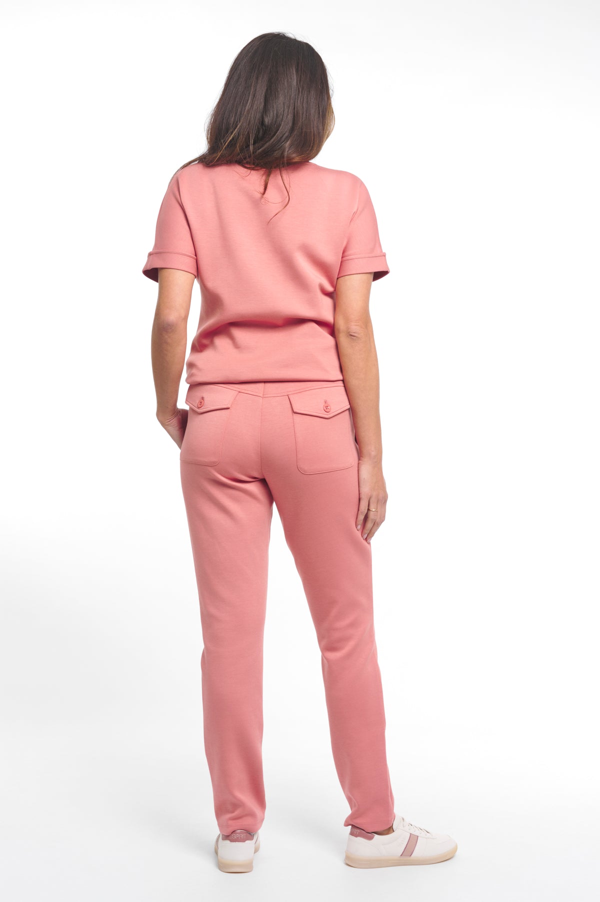 Zoso T-Shirt Patty Desert Rose 261, roze katoenen top met ronde hals en korte mouwen, casual dameskleding.