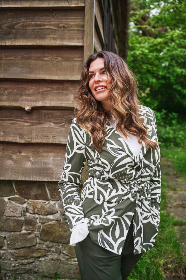 Zoso Travel blazer charly army ivory 244 Stretchshop.nl