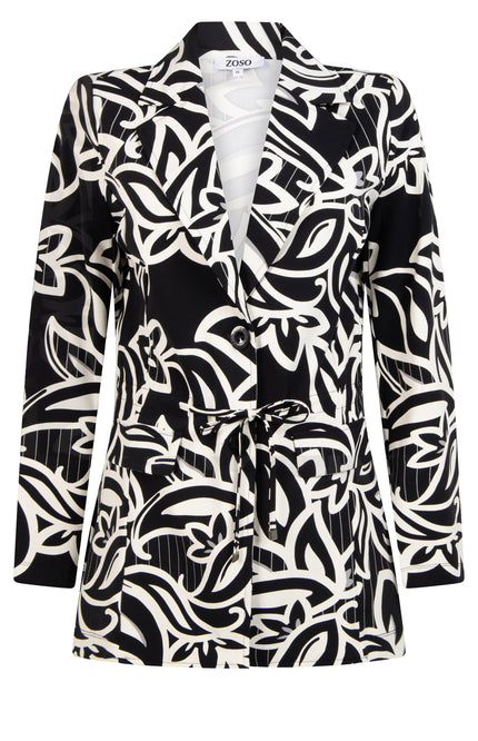 Zoso Travel blazer charly black ivory 244 Stretchshop.nl