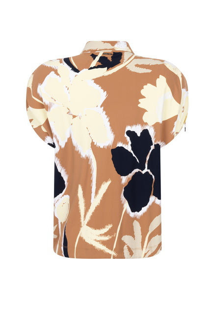 Zoso Travel Blouse Georgina Summer Camel Yellow 262 Stretchshop.nl