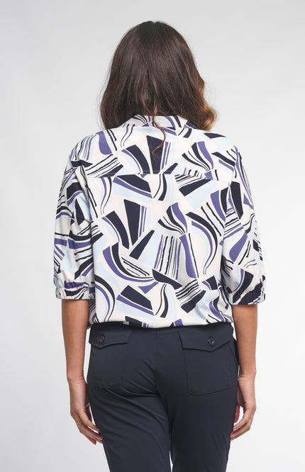 Zoso Travel Blouse Glenny Night Blue 261 Stretchshop.nl