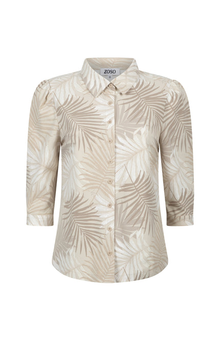 Zoso Travel Blouse Karin Sand 252 Stretchshop.nl