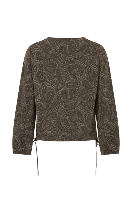 Zoso Travel Blouse Lizet Army 254 Stretchshop.nl