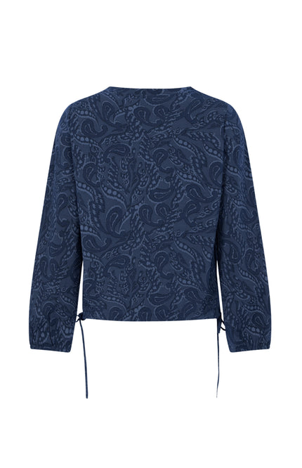 Zoso Travel Blouse Lizet Navy 254 Stretchshop.nl