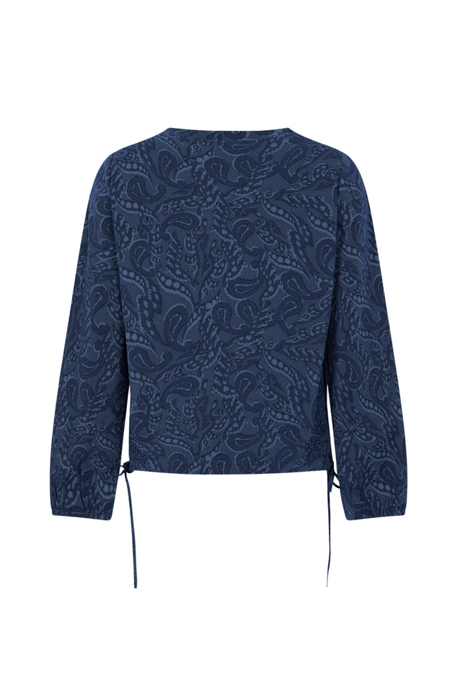 Zoso Travel Blouse Lizet Navy 254 Stretchshop.nl
