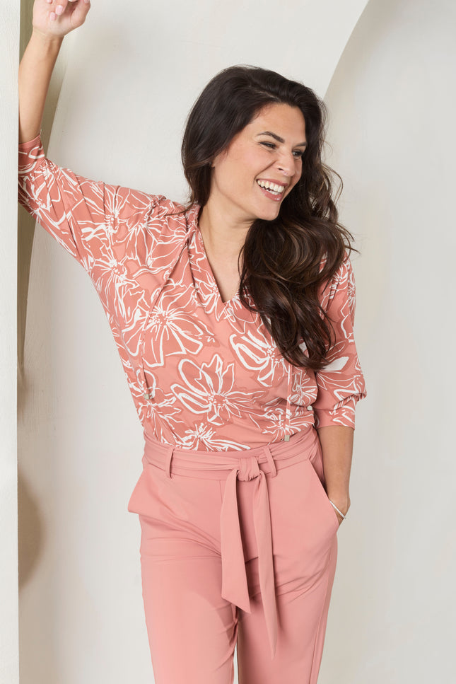 Zoso Travel Blouse Marloes Desert Rose 261 Stretchshop.nl