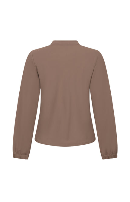 Zoso Travel Blouse Naomi Mocha 254 Stretchshop.nl