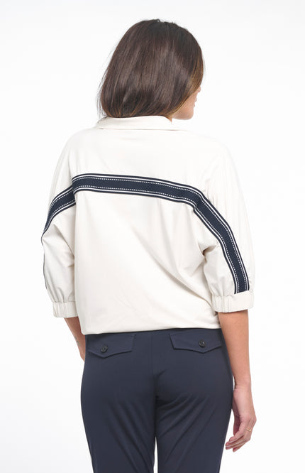 Zoso Travel Blouse Ronnie Kit Night Blue 261 Stretchshop.nl