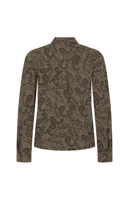 Zoso Travel Blouse Vicky Army 254 Stretchshop.nl
