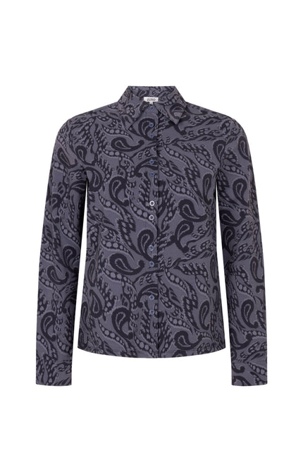 Zoso Travel Blouse Vicky Navy 254 Stretchshop.nl