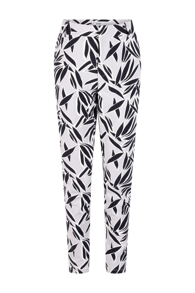 Zoso Travel Broek Amelie Grey Navy 251 Stretchshop.nl
