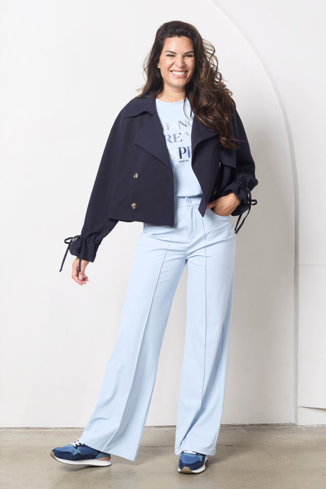 Zoso Travel Broek Beau Light Blue 261 Stretchshop.nl