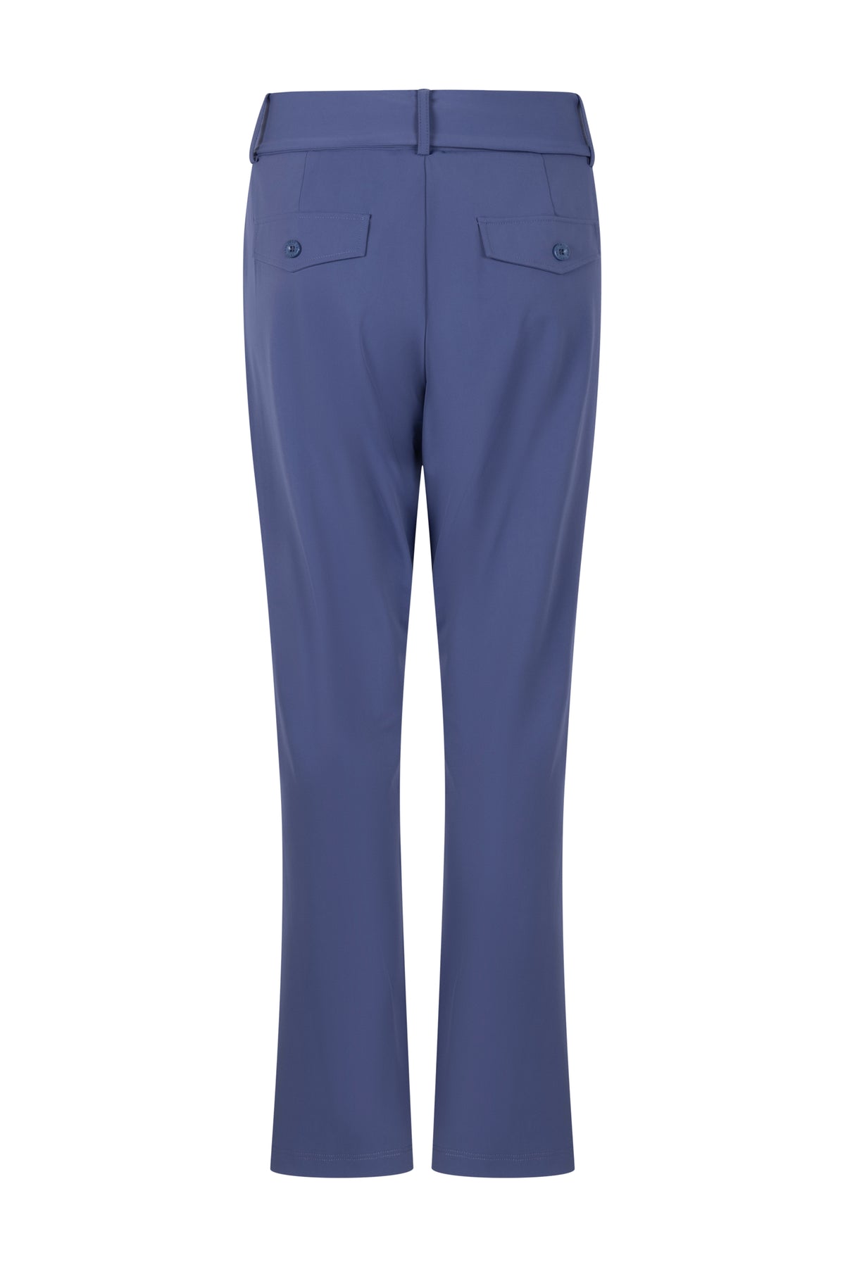 Zoso Travel Broek Belle Blue 261, lichtblauwe reisbroek met comfortabele pasvorm en elastische taille, zichtbaar in de afbeelding.
