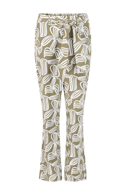Zoso Travel Broek Daphne Green White 252 Stretchshop.nl