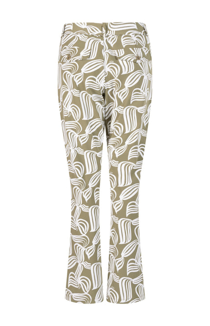 Zoso Travel Broek Daphne Green White 252 Stretchshop.nl
