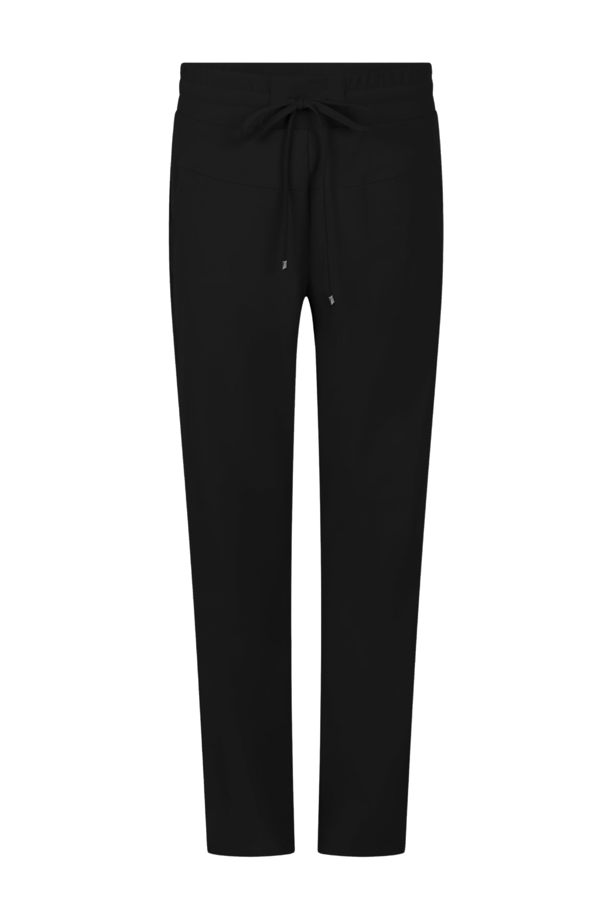 Zoso Travel Broek Joy in zwart, comfortabele zwarte reisbroek met elastische taille en handige zakken.
