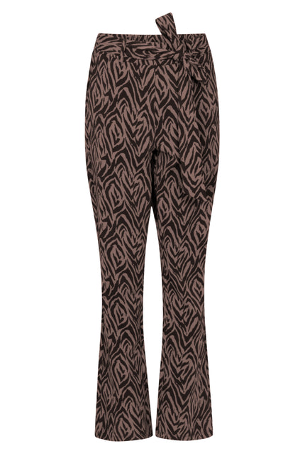 Zoso Travel Broek Marceline Mocha Navy 254 Stretchshop.nl