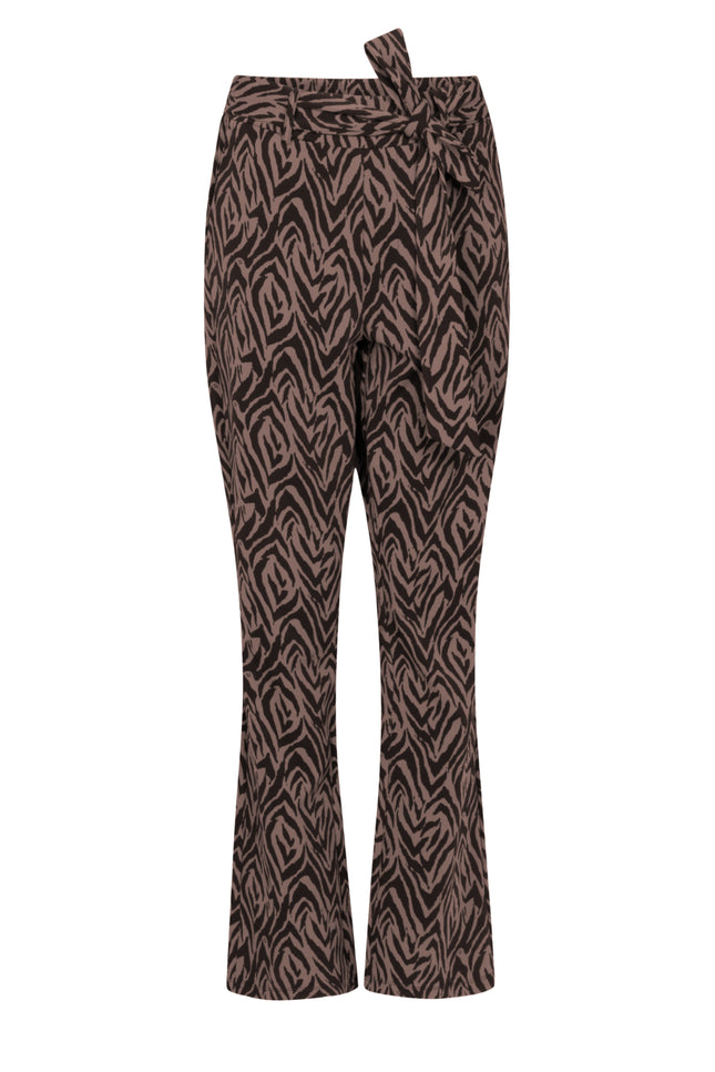 Zoso Travel Broek Marceline Mocha Navy 254 Stretchshop.nl