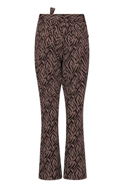 Zoso Travel Broek Marceline Mocha Navy 254 Stretchshop.nl
