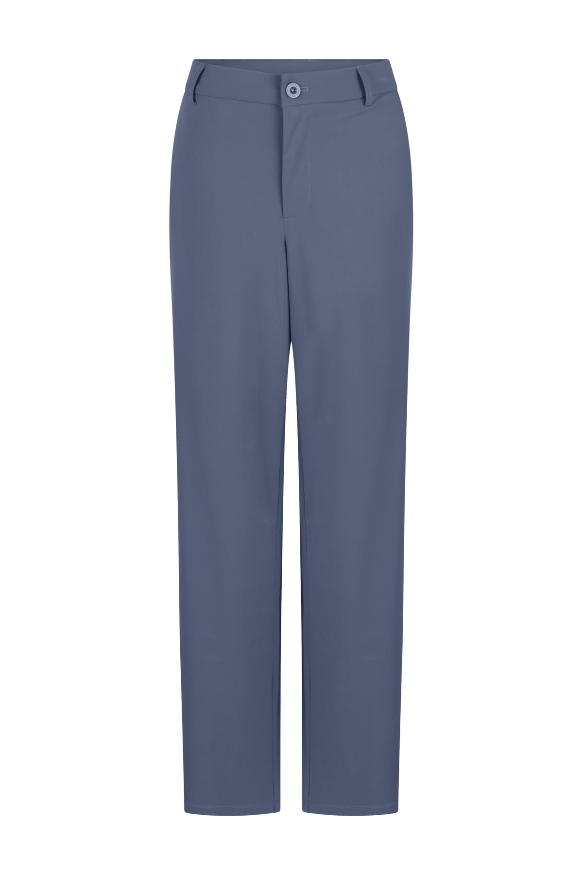Zoso Travel Broek Miriam Blue, lichte blauwe reiskleding met elastische taille en comfortabele pasvorm, geschikt voor reizen en reizen.
