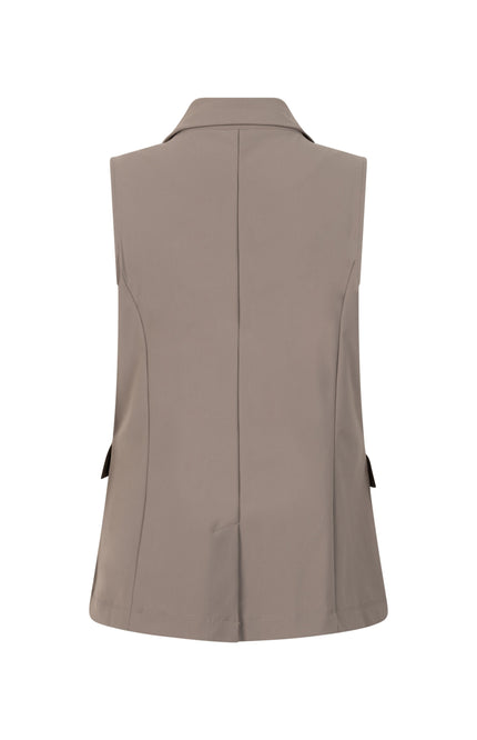 Zoso Travel Gilet Angelique Taupe 251 Stretchshop.nl