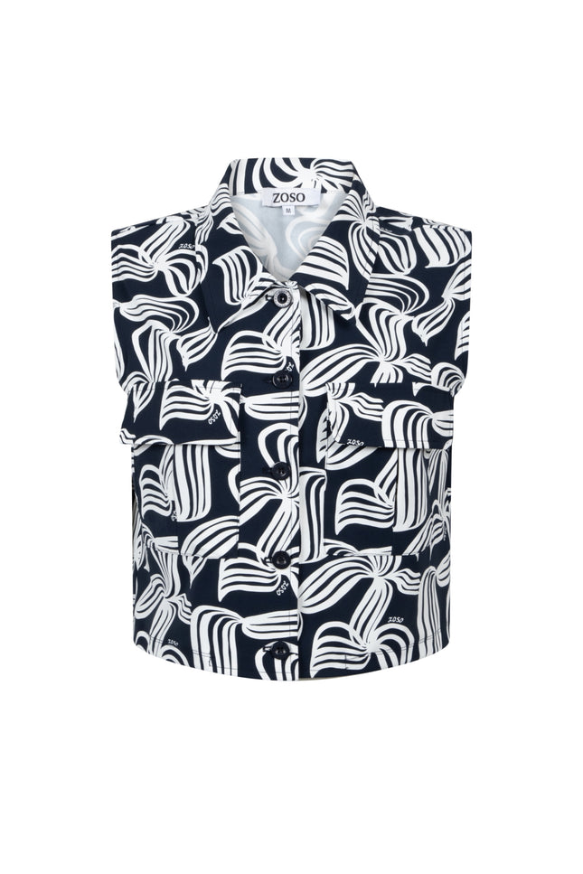 Zoso Travel Gilet Donna Navy White 252 Stretchshop.nl