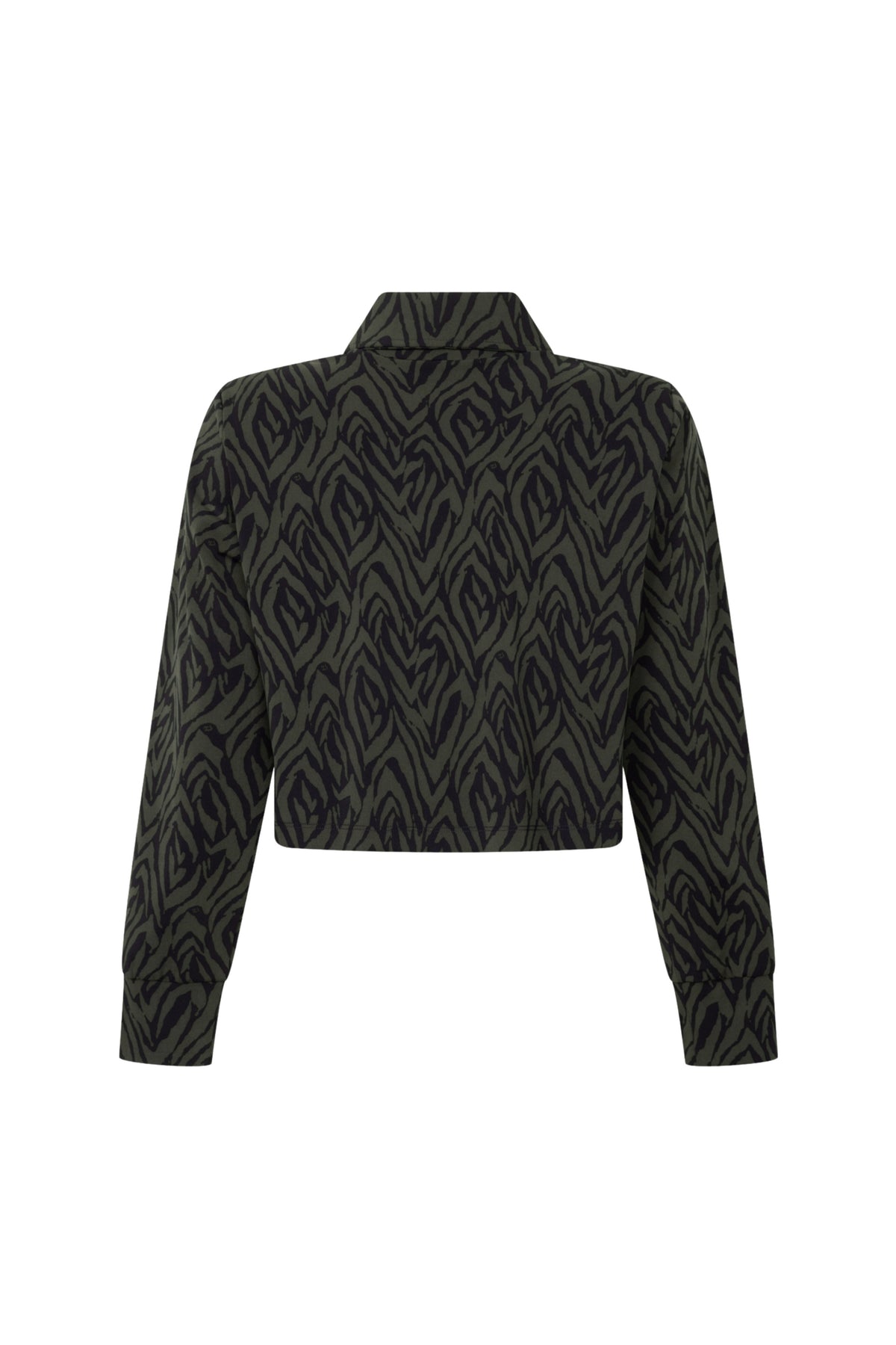 Zoso Travel Jacket Alma Army Navy, lichtgewicht jas met militaire stijl, zichtbaar in close-up van de jas met zakken en knopen.