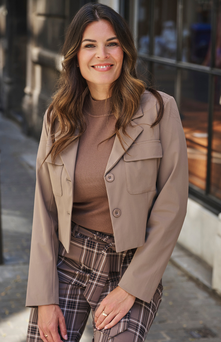 Zoso Travel Jacket Glory Mocha 254 Stretchshop.nl