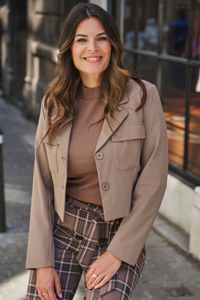 Zoso Travel Jacket Glory Mocha 254 Stretchshop.nl