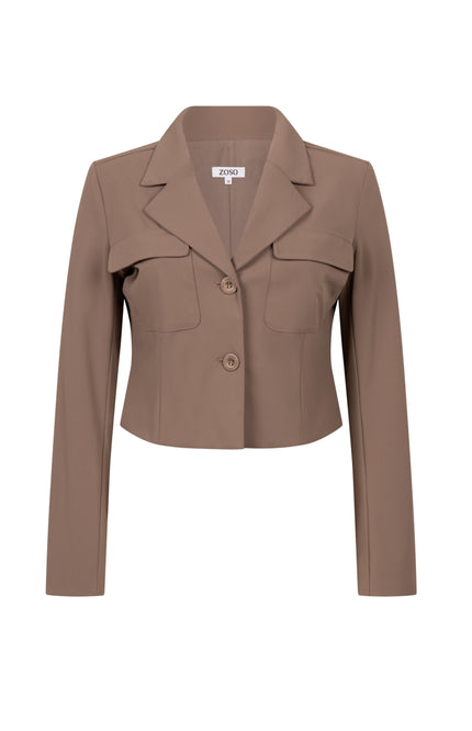Zoso Travel Jacket Glory Mocha 254 Stretchshop.nl