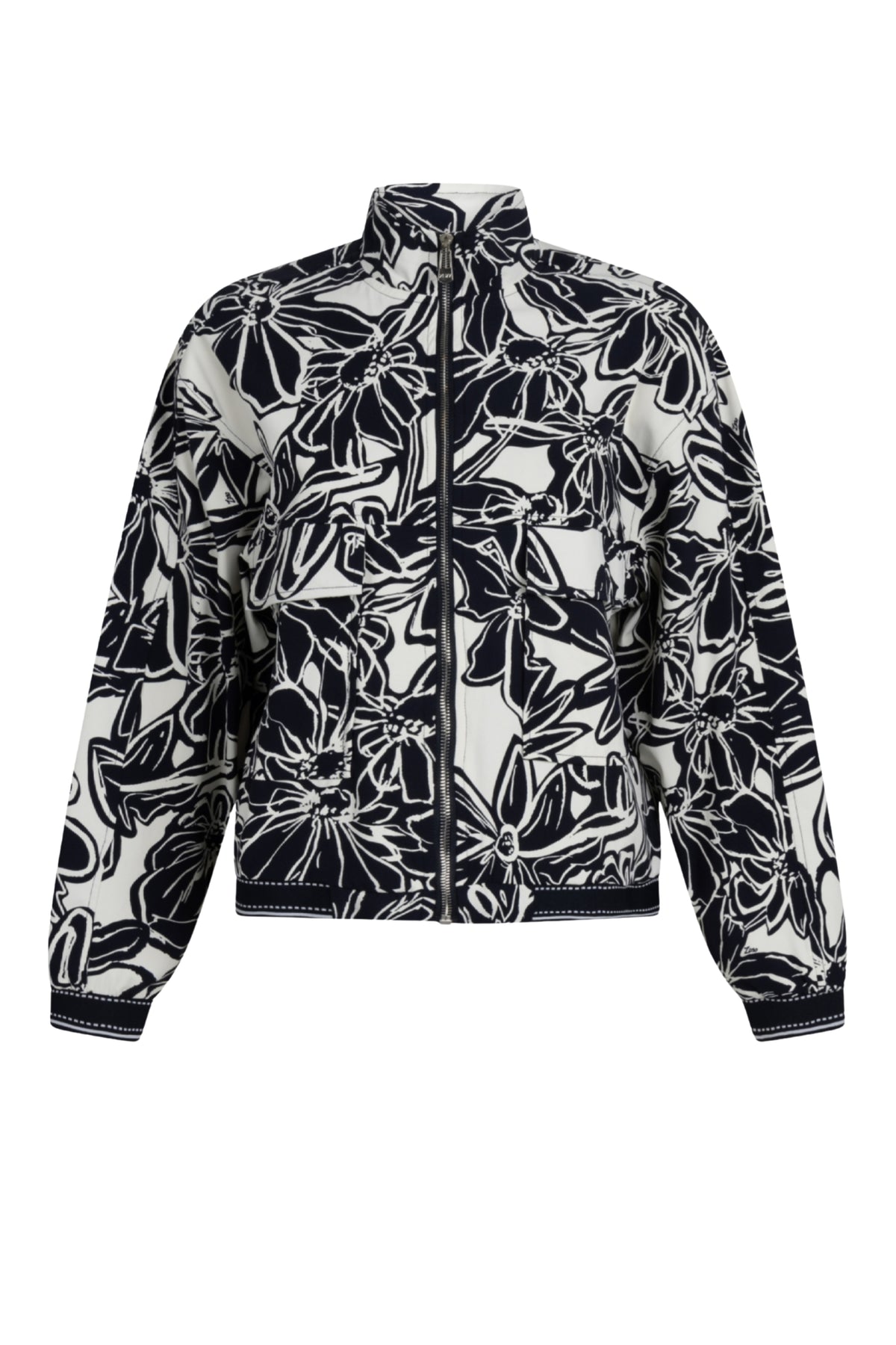 Zoso Travel Jacket Jenny in Night Blue, lichtgewicht jas met waterafstotende stof en meerdere zakken, geschikt voor reizen.