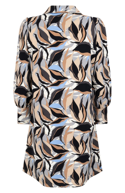 Zoso Travel jurk erica grey blue 244 Stretchshop.nl