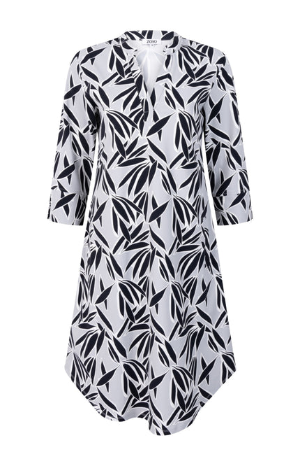 Zoso Travel Jurk Joshua Grey Navy 251 Stretchshop.nl