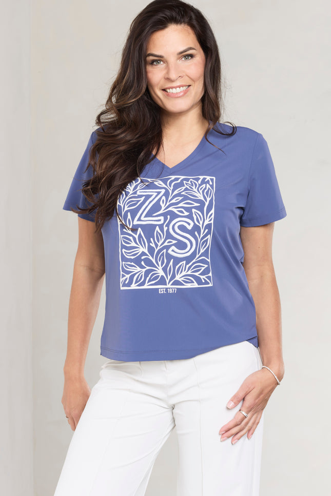 Zoso Travel T-Shirt Jolie Blue 261 Stretchshop.nl