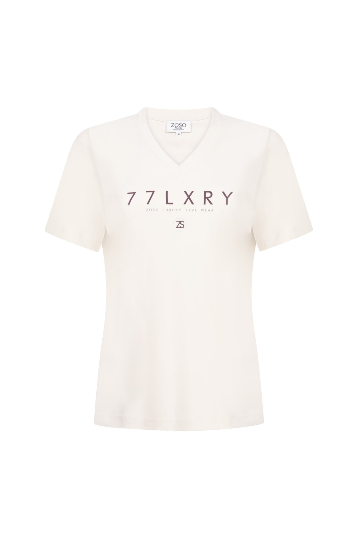 Zoso Travel T-Shirt Micky Ivory Bordeaux, comfortabel wit en bordeaux T-shirt met Mickey-print, voor reizen en casual gebruik