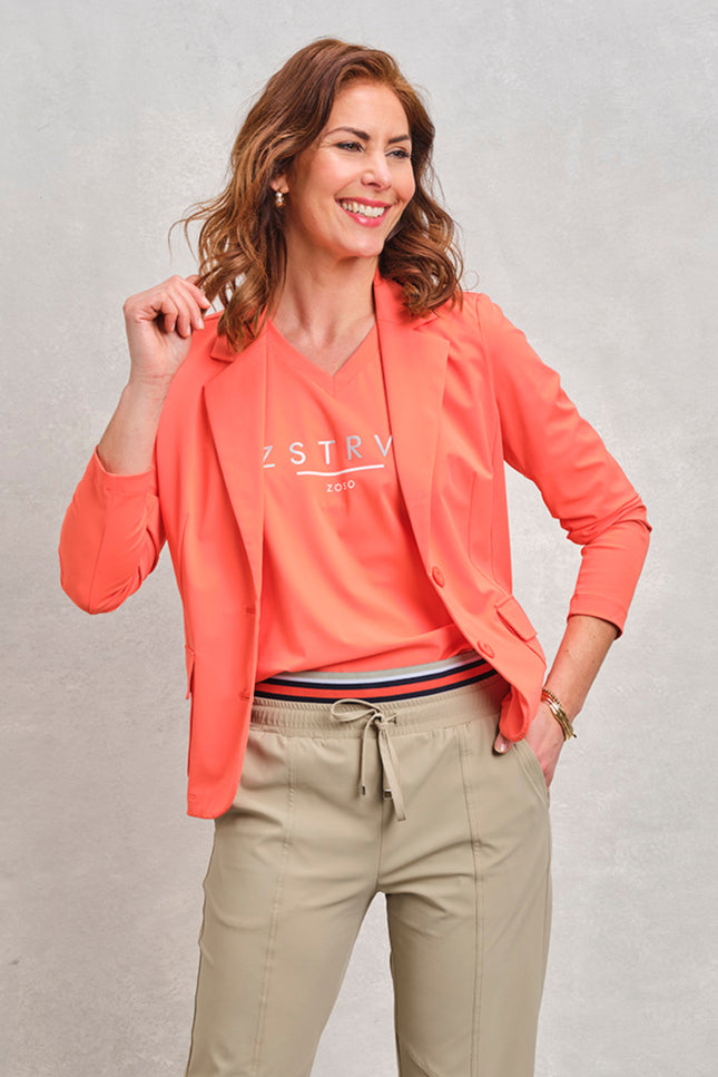 Zoso Travel T-Shirt Nancy Coral 262 Stretchshop.nl
