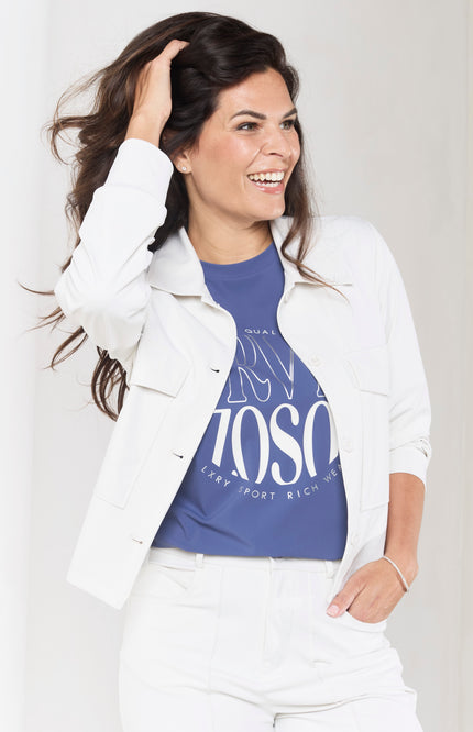 Zoso Travel T-Shirt Selma Blue 261 Stretchshop.nl