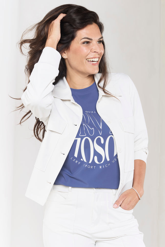 Zoso Travel T-Shirt Selma Blue 261 Stretchshop.nl