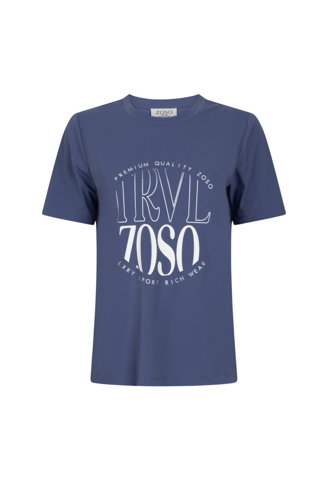 Zoso Travel T-Shirt Selma Blue 261 Stretchshop.nl