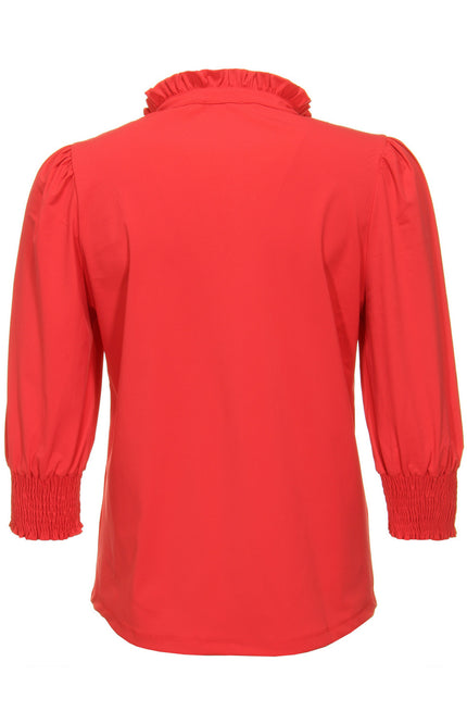 Zoso Travel blouse linda red 241 Stretchshop.nl