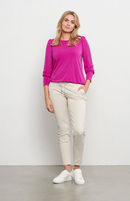 &Co woman Top laureen raspberry TO225 Stretchshop.nl